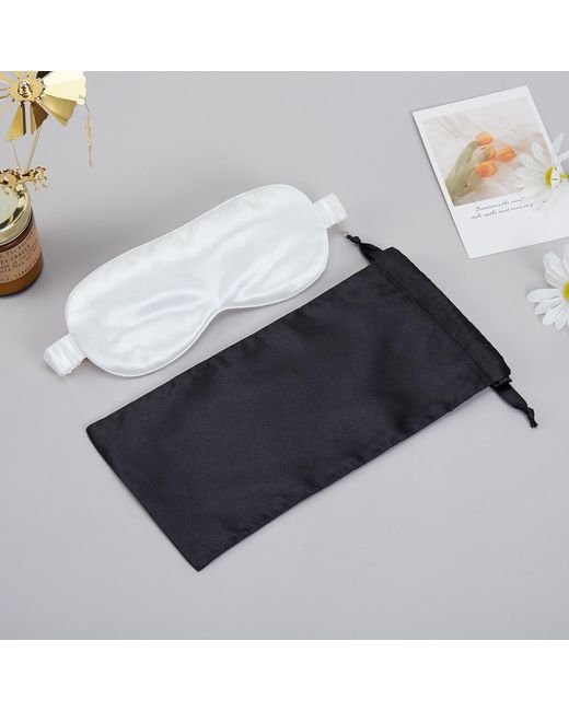 Soft Strokes Silk White Pure Mulberry Silk Eye Mask Set Of Two