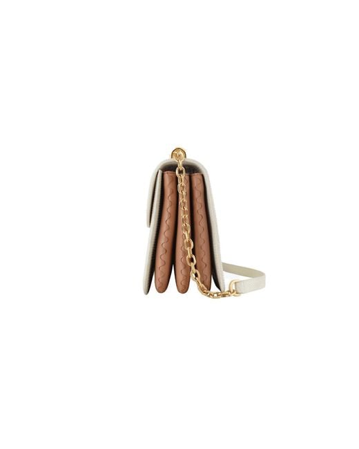 Orange Cube White Chain Shoulder Bag