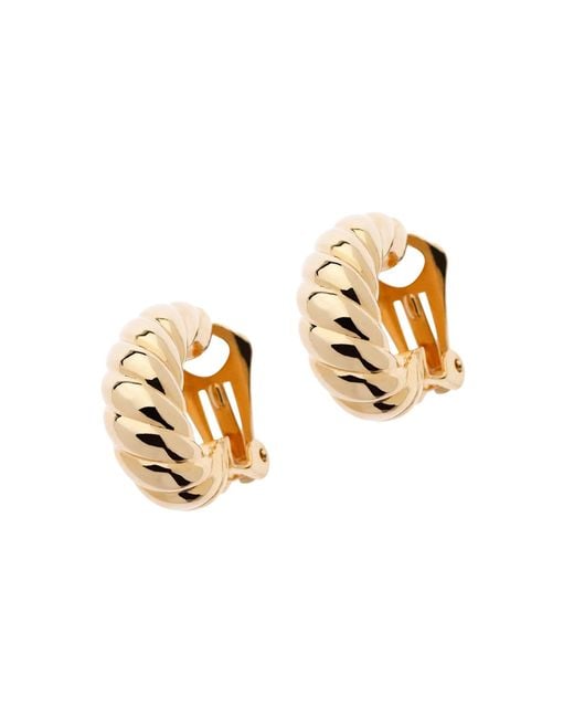Emma Holland Jewellery Metallic Plated Twist Clip On Earrings