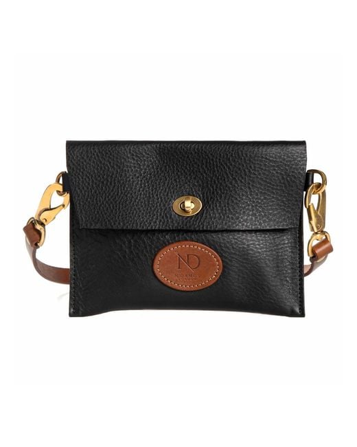 N'damus London Black Mini Hyde Leather Crossbody Bag