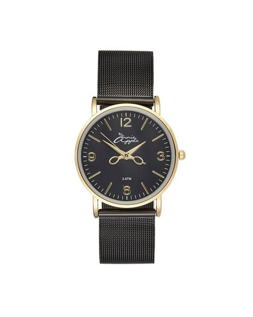 Bermuda Watch Company Black Annie Apple Alore/ Mesh Hairdresser Scissor Hands Watch