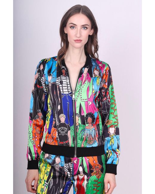 Any Old Iron Blue Printed Heroes Bomber Jacket