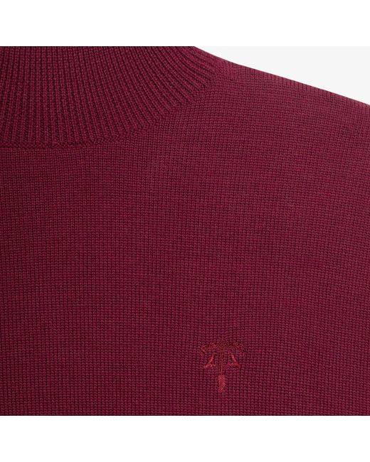 PLACE OF ELMS Purple Barolo Turtleneck Sweater for men