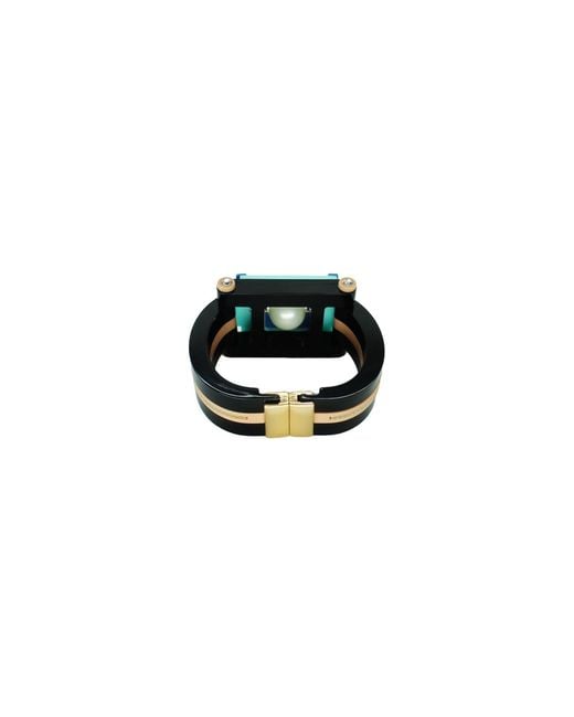 Gissa Bicalho Blue Handmade Acrylic Bracelet Maya & Hortensia
