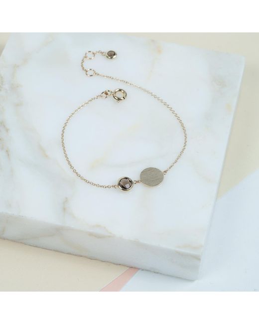 Auree Jewellery Metallic Bali 9Ct November Birthstone Bracelet Smokey Quartz