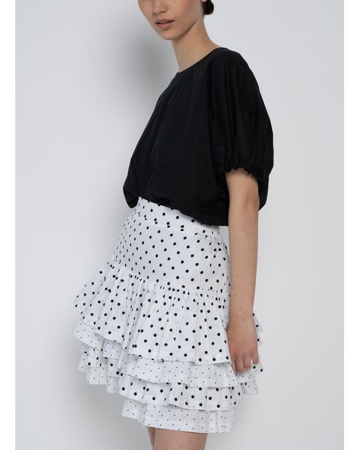 Helene Galwas White Gwyneth Skirt