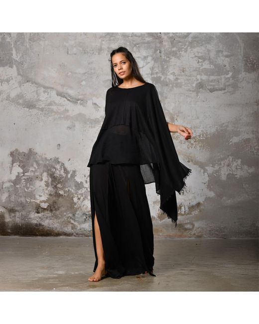 Zhenabia Black Leila Top