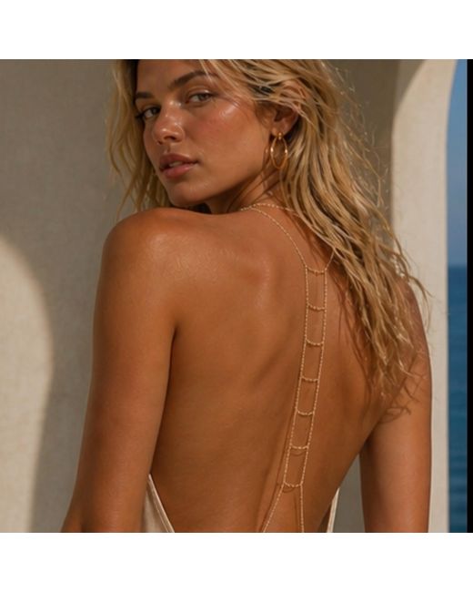 La Soula Jewelry Metallic Neutrals Aura Ladder Bodychain