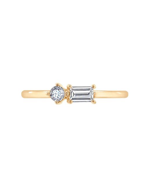 Diamonbliss Metallic Round & Emerald Cuts Ring