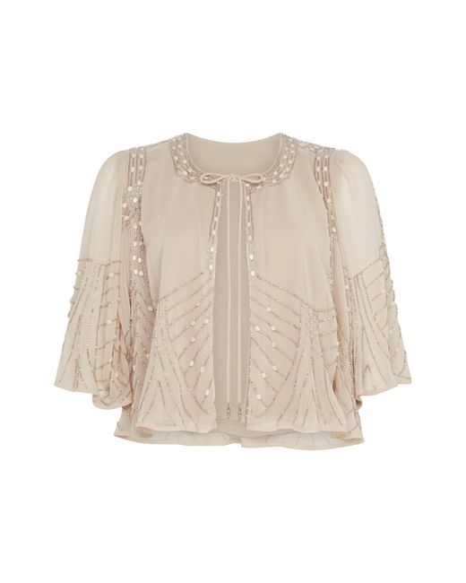 Rose & Nancy Natural Anna Cape Top