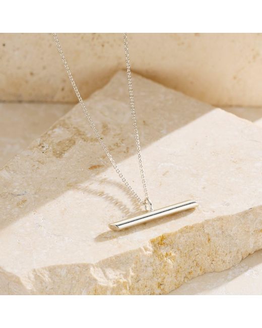 Posh Totty Designs White Sterling Flow T Bar Necklace