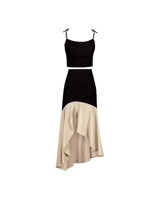 ALINA CERNĂTESCU Natural Neutrals Merzouga & Holiday Corset Top & Midi Skirt Set