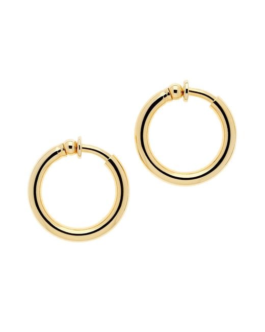 Emma Holland Jewellery Metallic Hoop Clip On Earrings
