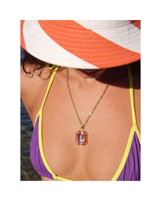 By Virgo Brown Gemma Rosa Necklace