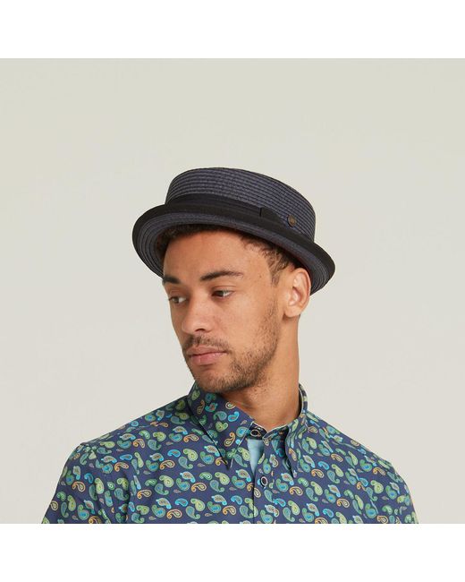 Dasmarca Hats Blue Dasmarca Rico Summer Telescope Crown Lightweight Breathable Rude-Boy Mod Porkpie Hat for men