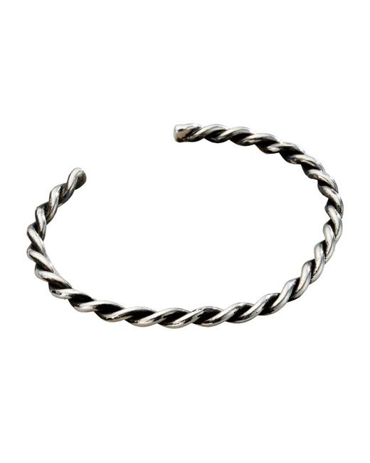 Posh Totty Designs Metallic Twisted Oxidised Sterling Cuff for men