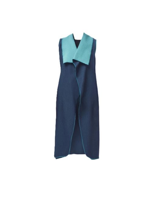 Saniya Khan Blue Deep & Reversible Denim Duster