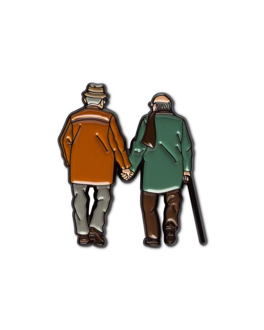 Make Heads Turn Green Enamel Pin Side By Side Grandpas
