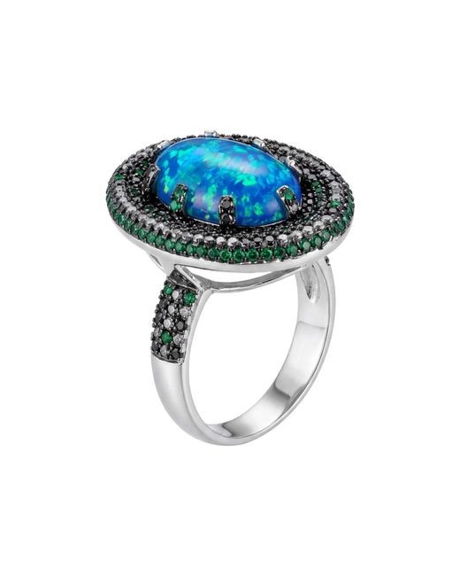 Latelita London Blue Serafina Opal Cocktail Ring