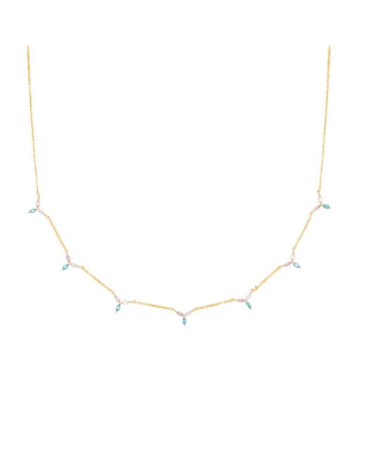 Lavani Jewels Metallic Siva Flower Leaf Necklace