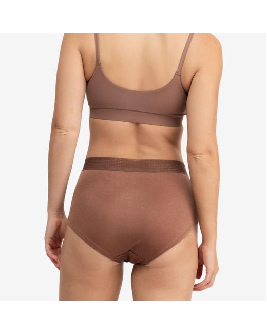 Uwila Warrior Brown High Waisted Soft Silk Briefs- Toffee