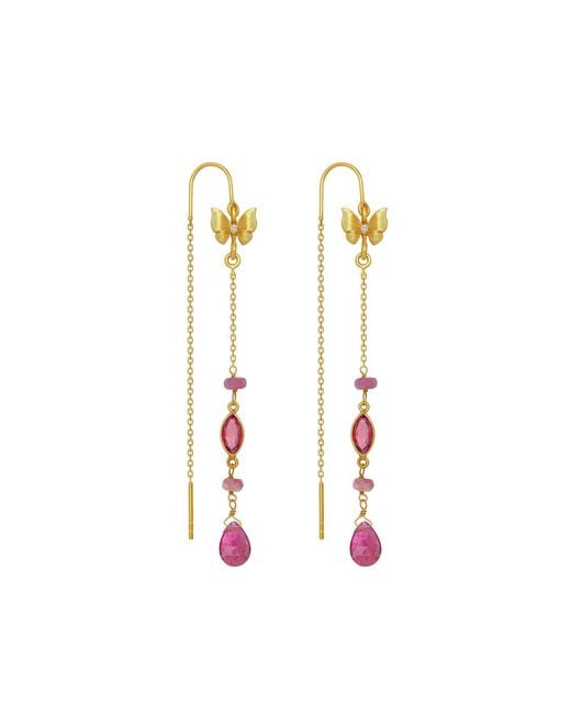 Karma and Luck White Tourmaline Butterfly Drop Earrings – Transformation & Growth Jewelry – Zen Mindset