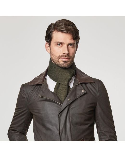 SEREN LONDON Brown Merino Scarf for men