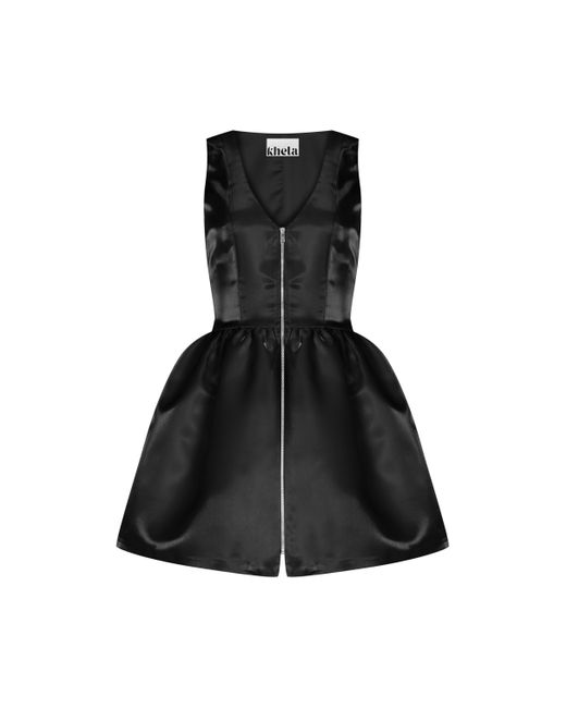 Khéla the Label Black Love Notes Mini Dress In Glossy