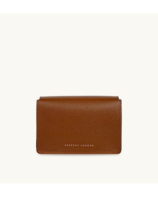 Apatchy London Brown The Newbury Tan Leather Crossbody Bag