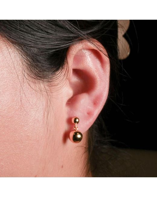 Belinda Jewelz Metallic Hanging Ball Stud Earrings