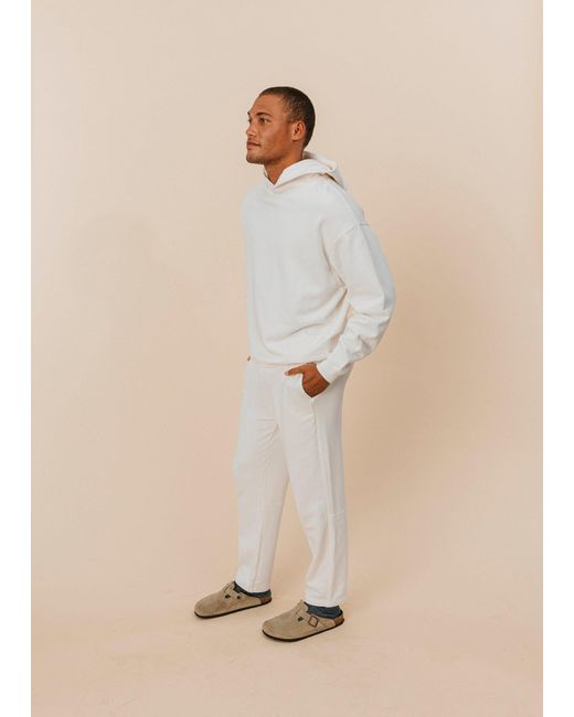 Ocio Leisurewear White Oversized Hoodie for men