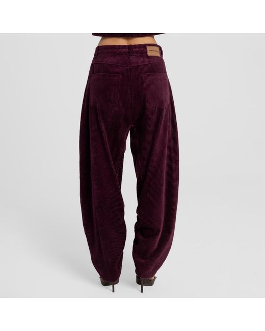 Mandragora Purple Loose Cut Corduroy Trousers Barro Raspberry
