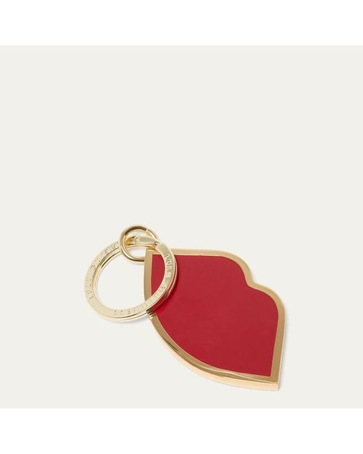 Lulu Guinness Red Lulu Enamel Lips Keyring