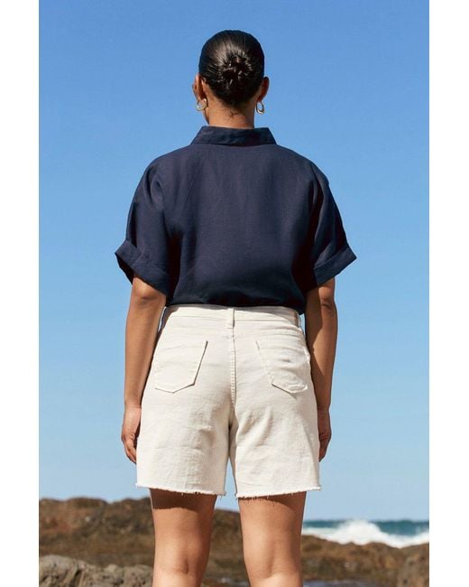 Adrift Clothing White Adrift Denim Cut Off Shorts