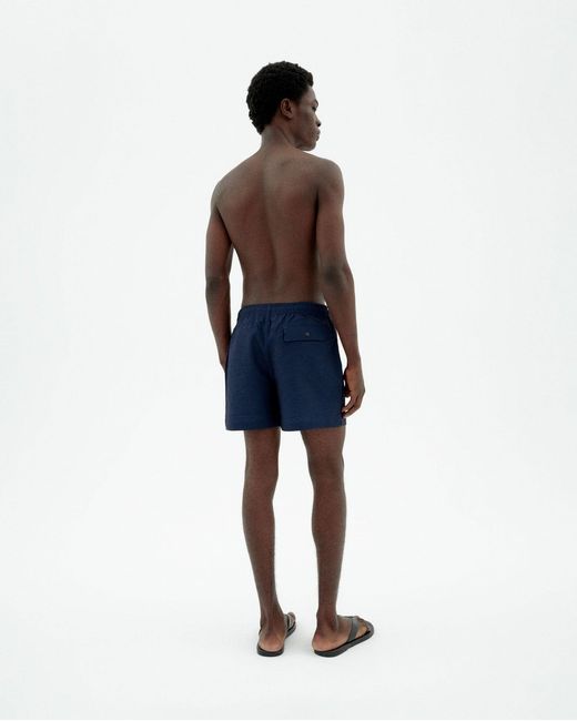 Thinking Mu Blue Seersucker Limpopo Swimsuit for men