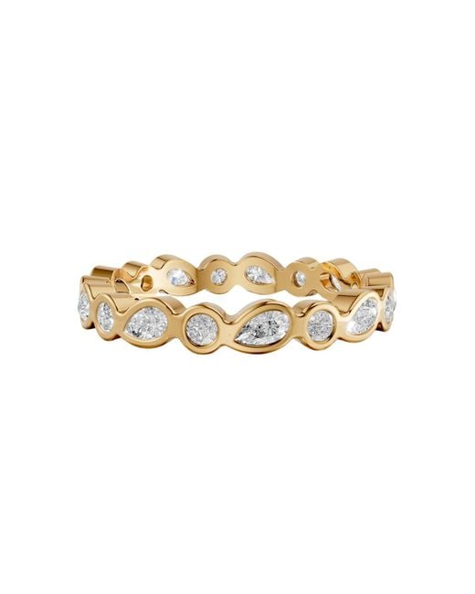 Aya Fine Jewelry Metallic 0.69 Ct Mixed Shape Lab Grown Diamond Eternity Ring