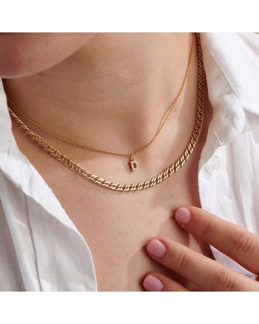 Posh Totty Designs Metallic Double Curb Chain Necklace
