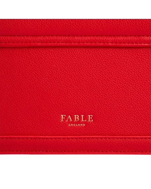 Fable England Red Kate Foldover Bag