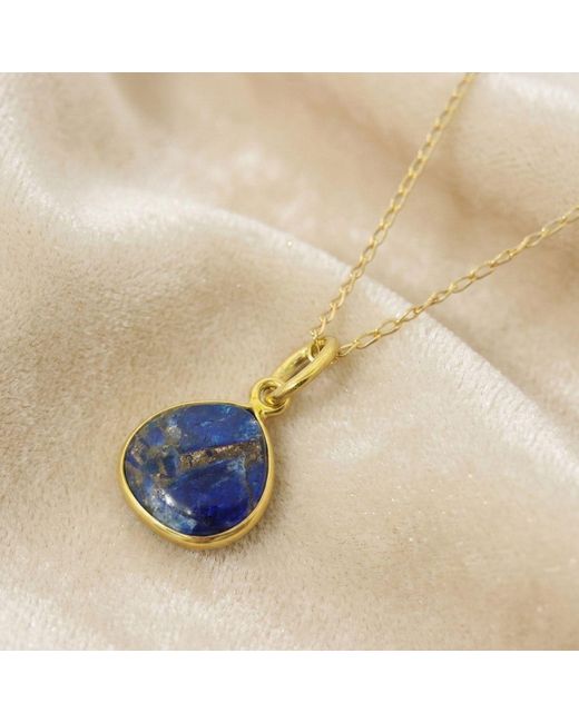 Harfi Blue Vermeil Plated Sapphire September Birthstone Necklace