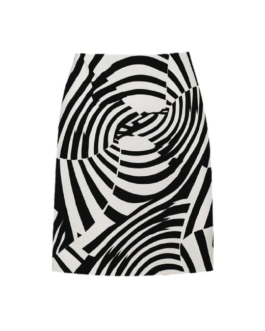 Conquista Black Graphic Print Pencil Skirt
