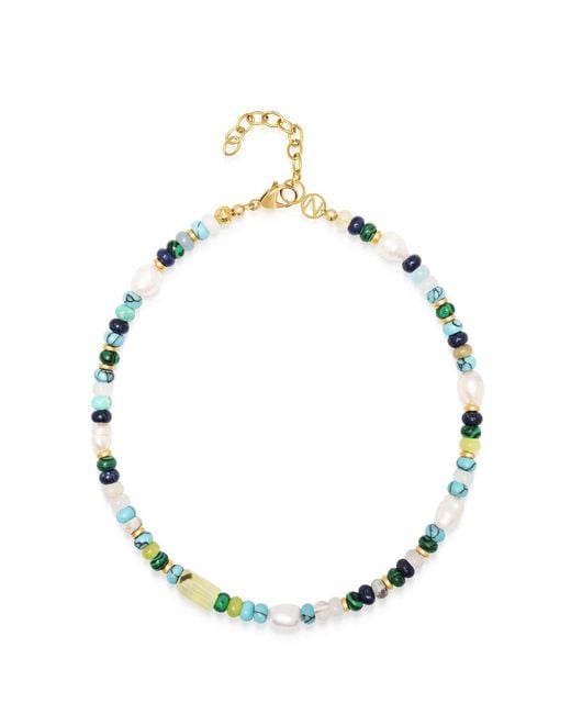 Nialaya Metallic Ocean Mosaic Choker