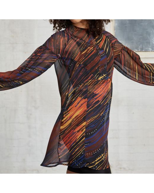 NUMBAT Black Sahara Printed Sheer Mini Dress