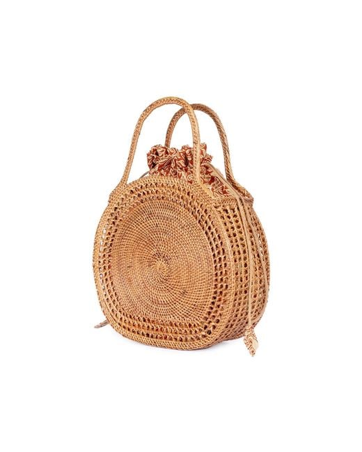 Jelavu Brown Sydney Raffia Satchel Bag