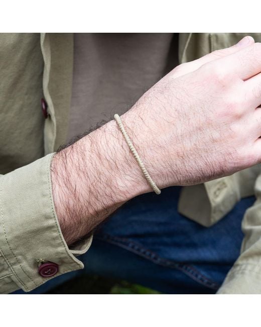 Harbour Uk White Neutrals Sportsman Rope Bracelet for men