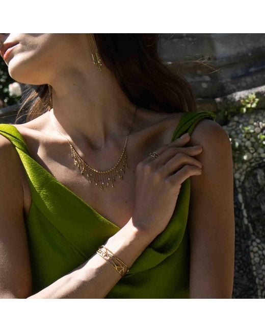 Retro Chic Metallic Verdant Whisper Ring