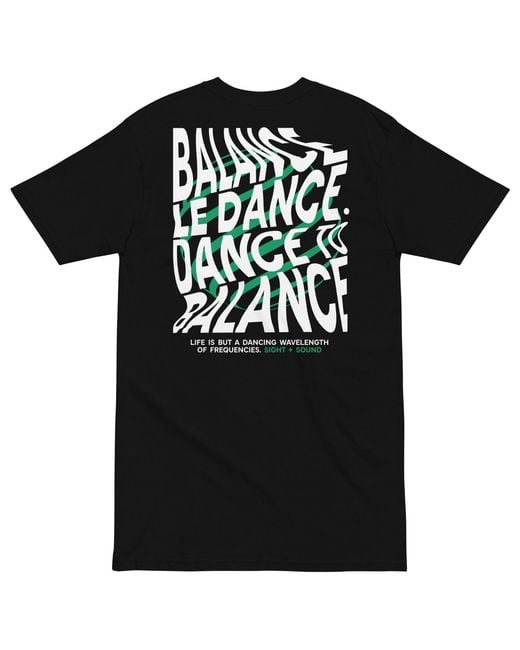 Anchor and Crew Black Balance Le Dance Disco! Heavy Cotton Embroidered T-Shirt for men