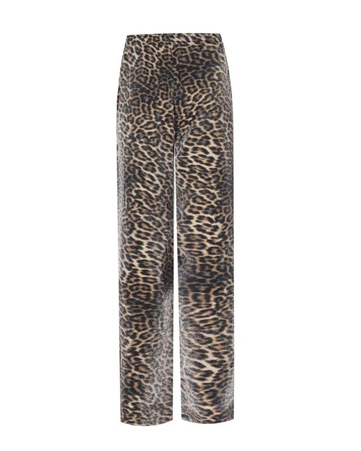 No'design Multicolor High-Waisted Leopard Satin Pants