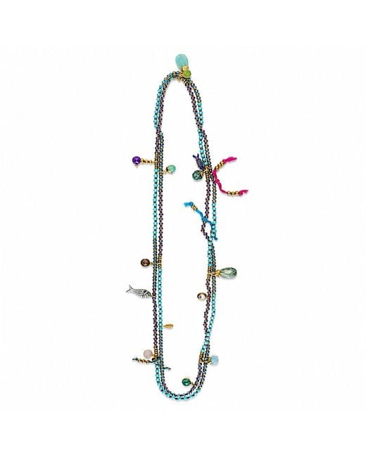 Persia Dona Jewelry Blue Gems X Seaside Necklace