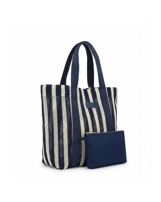 Nooki Design Blue Hackney Stripe Shopper