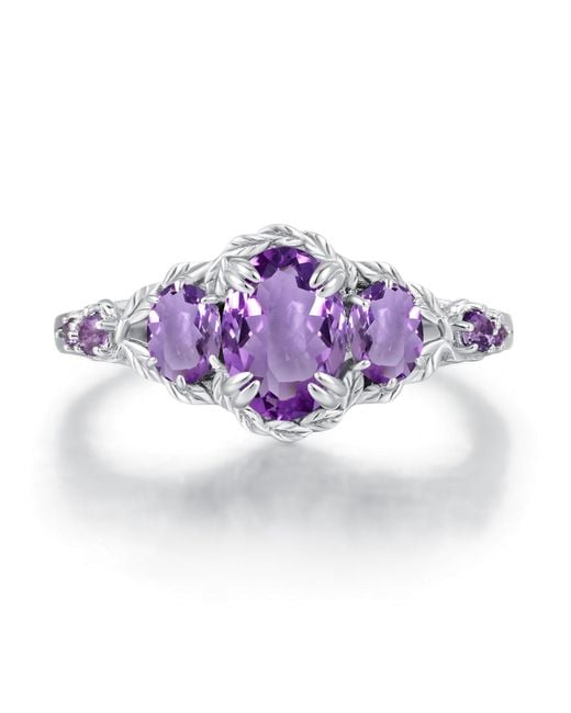 Azura Jewelry New York Purple The Wilderfern Amethyst Ring Vermeil